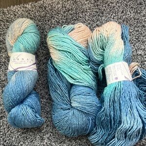 Lorna’s Hand Dyed Yarn -Bundle 3 Skeins- Color Jay Pond